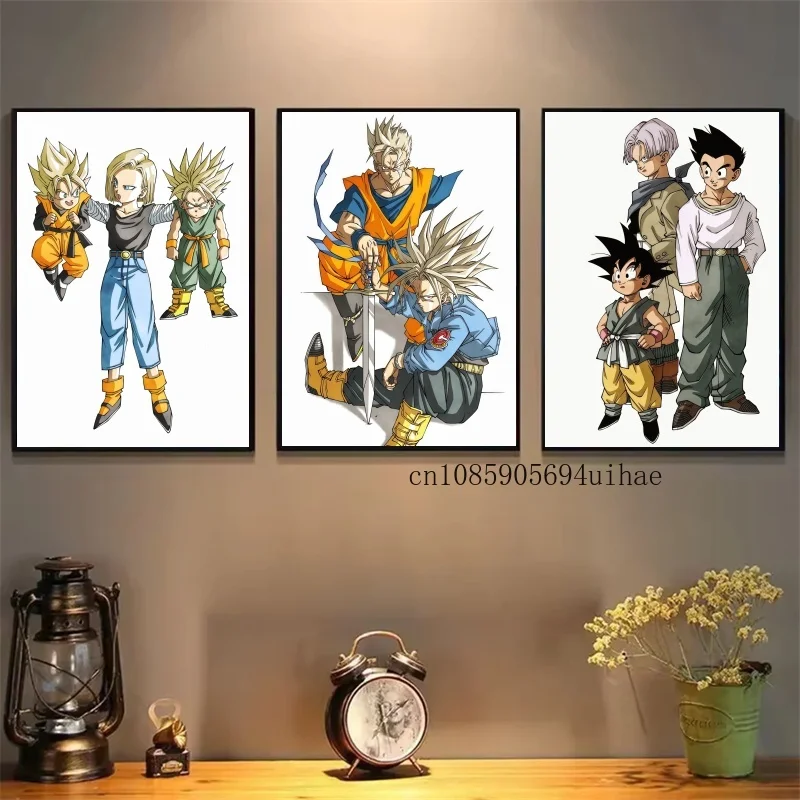 

Canvas Wall Art Dragon Ball Goku Gohan Vegeta Aesthetic Poster Room Home Decoration Paintings Hanging Classic Birthday Gifts