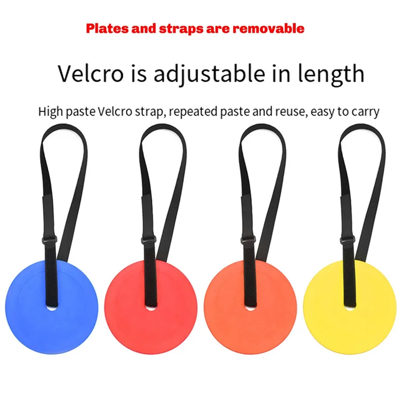 B93B-8PCS Piastra bersaglio per allenamento da calcio Ausili per la pratica del calcio Bersaglio per porta da calcio, set da allenamento con cinghie regolabili