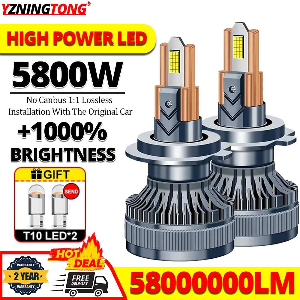 

High Power H7 LED Headlight Bulb for Car CANBUS H4 Led Automobile Fog Lamp H1 H9 H11 9006 HB4 9005 HB3 9012 HIR2 Auto Headlamp
