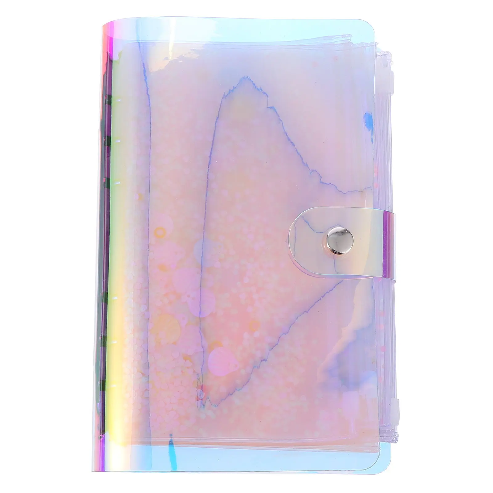 

12Pcs A6 PVC Notepad Planner Binder with Binder Pockets 6 Ring Refillable Storage System for Invoices Bills Cash Coupons Stamps