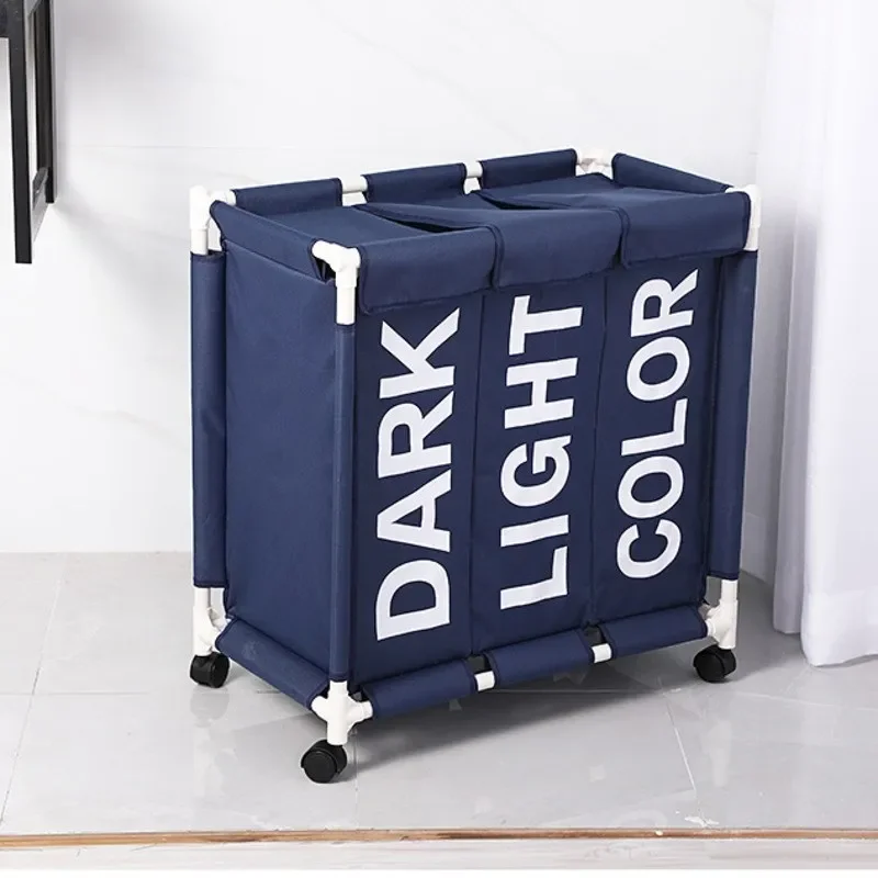 

Basket Laundry Bags On Grid For Wheels Bin Large Rolling Waterproof Dirty Box Storage Hamper 3 Clothes Organizer