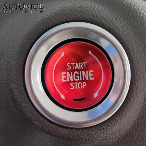 Imagen 1 del producto Cubierta de arranque y parada de motor roja, embellecedor apto para Chevy Silverado/GMC Sierra 1500 2500HD 3500HD 2019 2020 2021 2022 2023 Chevrolet