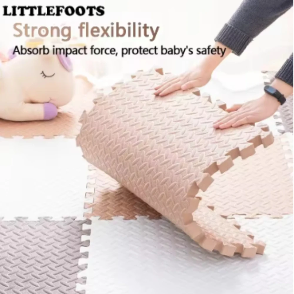 12 Piece Puzzle Foam Carpet Thick Soft EVA Non Slip Mat Children's Playroom Activity Mat Home Living Room Decor 30x30cm
