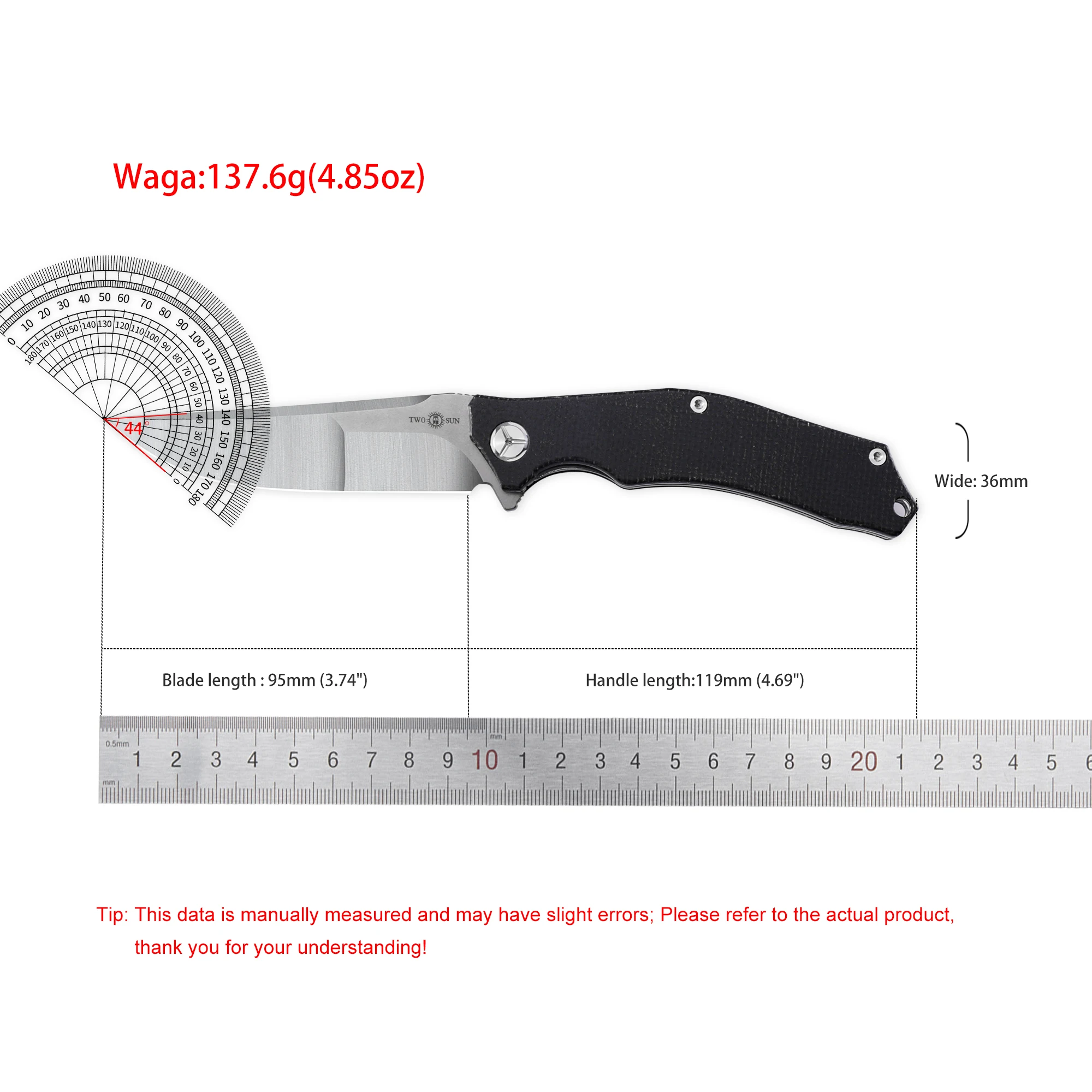 TWOSUN TS392 Falten Taschenmesser Flachs Griff D2 Stahl Outdoor Camping Überleben Jagd EDC Werkzeuge PocketKnives