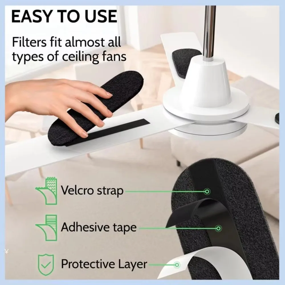 EAS-Ceiling Fan Filters For Blas 6-Pack Set Air Filters With Activated Charcoal Odor Eliminator & Air Purifiers Easy To Use