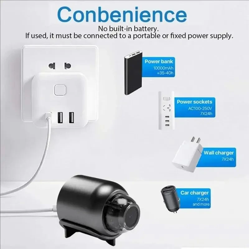 Nueva Cámara Inteligente WiFi X5 Mini 2026 con Visión Nocturna, Grabadora de Audio y Video para Seguridad en el Hogar