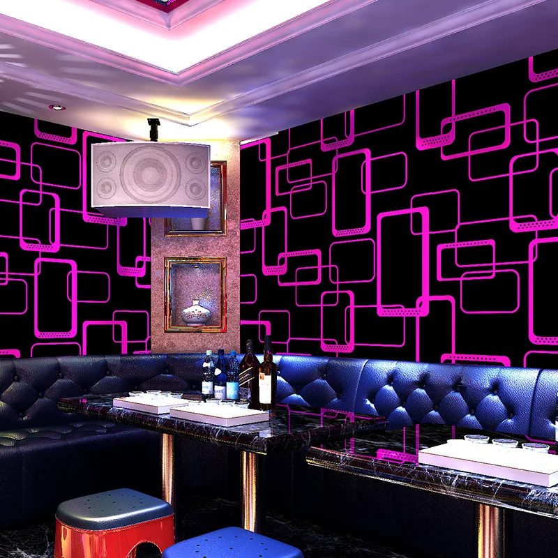 KTV Wallpaper Shiny 3D Reflective Golden Bar Theme Room Corridor Cool Background Wall Mural