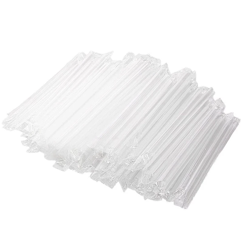 300Pcs Smoothie Jumbo Straw Clear Plastic Drinking Straws For Milkshake Bubble Tea Jumbo Straws Fruit Shakes