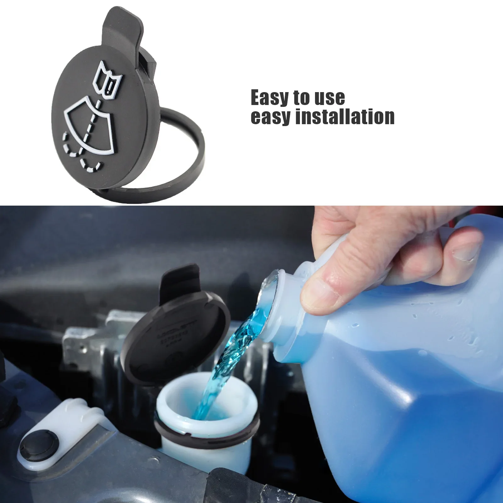 Windshield Wiper Washer Fluid Reservoir Tank Bottle Cap Cover for Buick Cadillac CTS Chevrolet Camaro Cruze GMC Saab OE 13227300