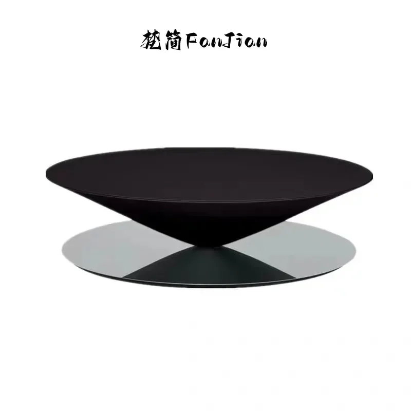 

Italian Minimalist Designer Model Creative Coffee Table Cafe Suspension Luxury Stone round Tea Table
