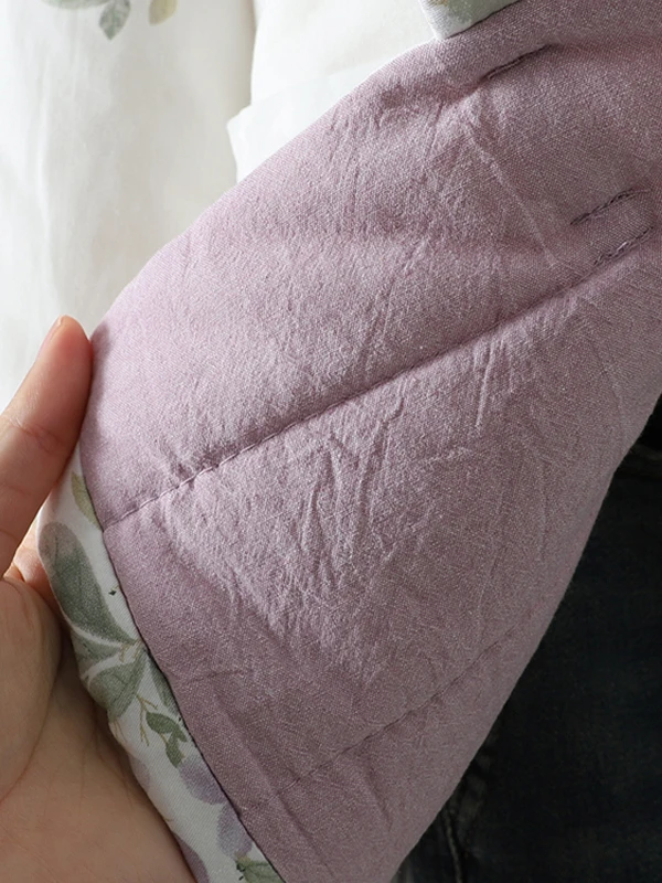 Ele Double-Sided Cotton Linen Women's Jaet Loose Fit Button Design Comfortable Warmth Chinese Sle Commute Lady Coat