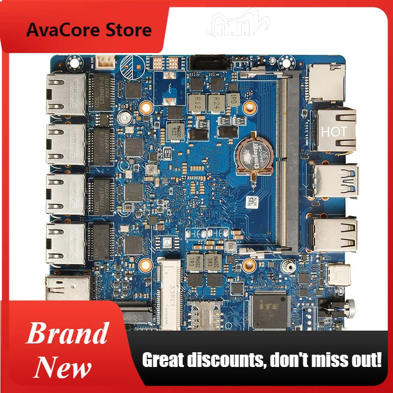 AvaCoreNano itx motherboard on board CPU Intel 12th gen N100 N305 4 Lan port 1*HDMI,1*DP TYPE-C RS232 COM POE pfsense motherboar