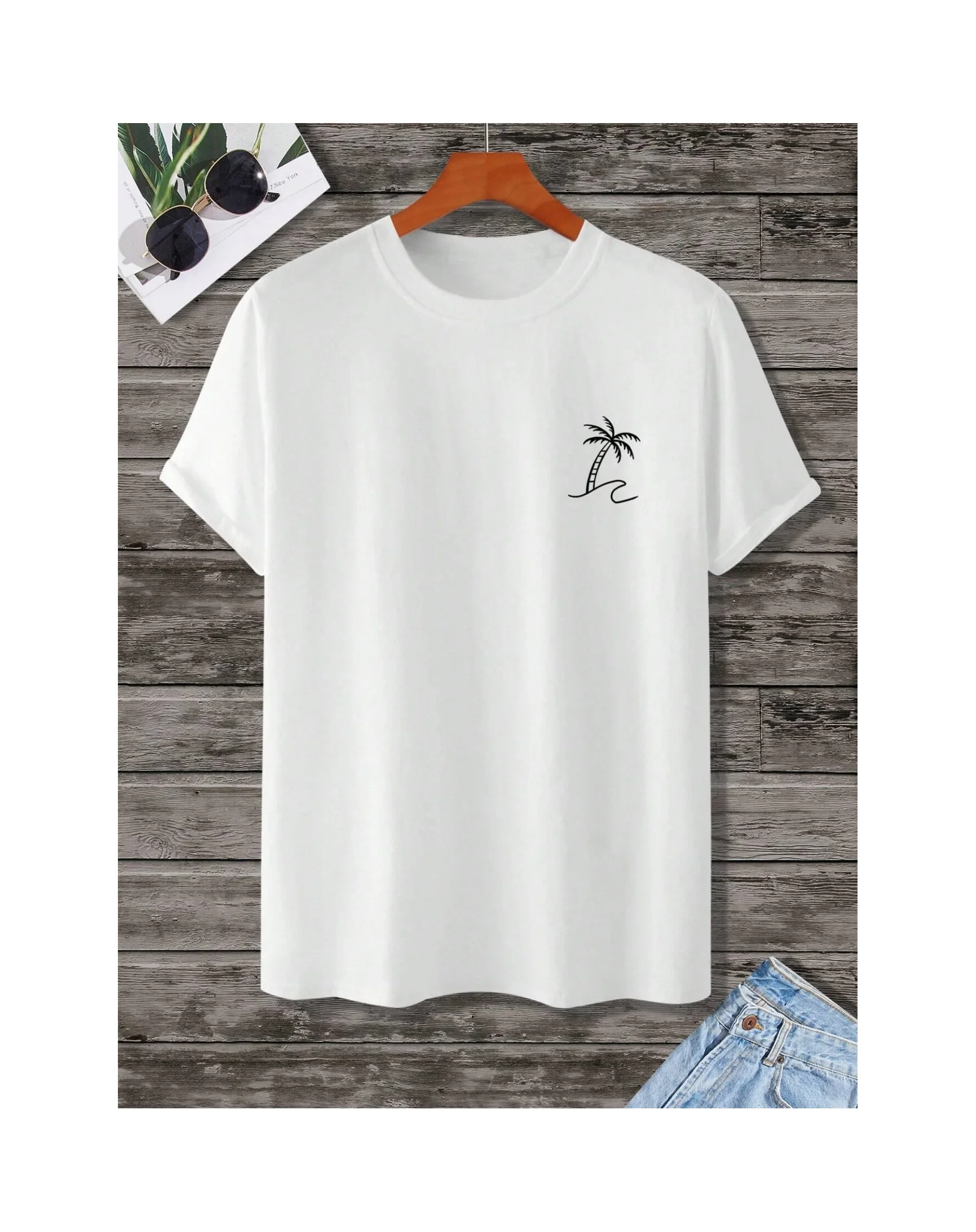 Tropical Print Pattern Design Printingmans T-Shirt Fitting Outdoor Tshirt Leisure Personality Tees Pleasure Pattern Tops