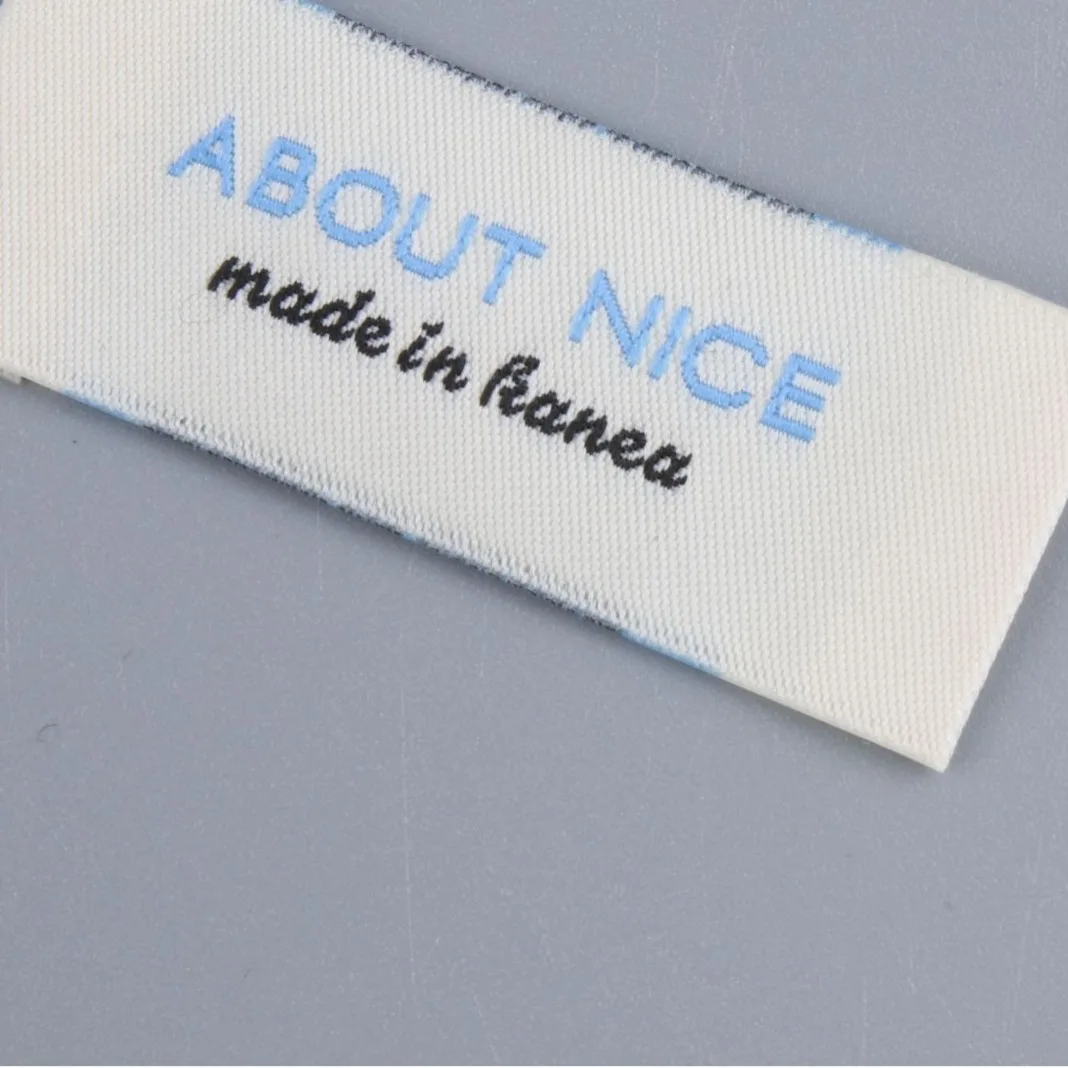 Customized Woven Label For Garment Luggage Clothing Tags For Hats Brand Names Woven Logotype Labels Fabric Tags