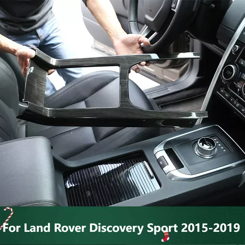 Car Chrome Center Console Panel Frame Cover Decoration Sticker Accessories For Land Rover Discovery Sport 2015-2019 ABS