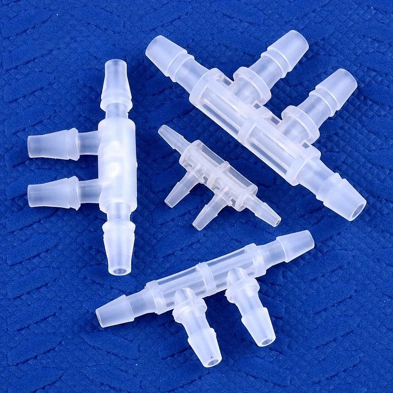 5~200Pcs 2.4~11.1mm PP Equal Dia  Side 4-Ways Connectors Aquarium Tank Air Pump Hose Joint Irrigation System Pipe Pagoda Joints