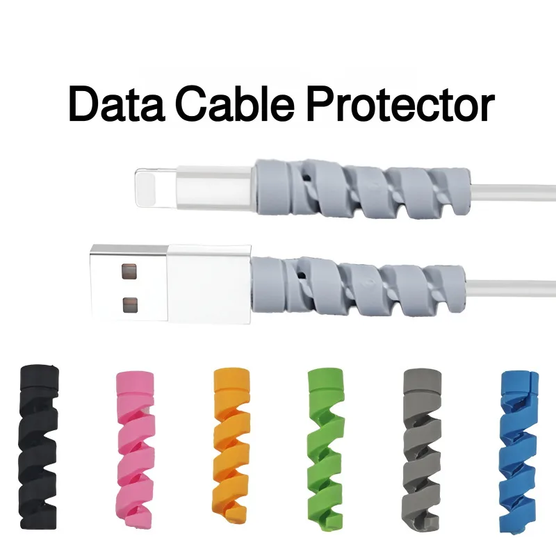 データケーブル保護カバー 充電ケーブルスパイラルプロテクター 携帯電話充電ケーブル保護