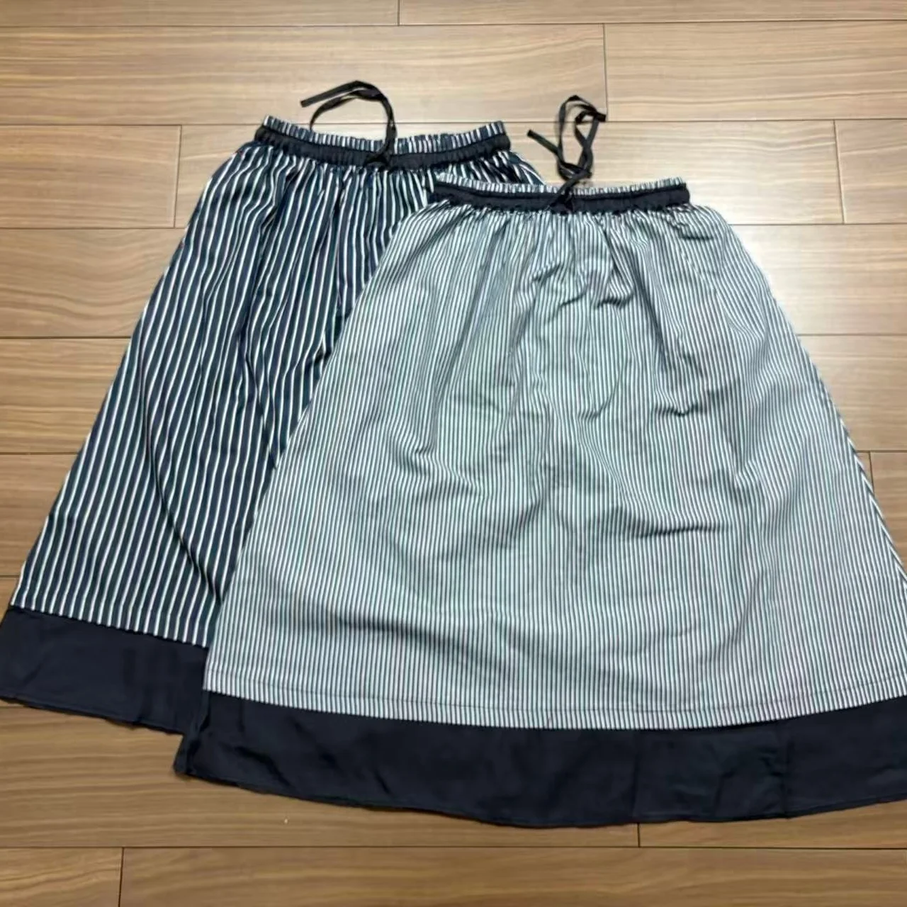

Color Block Striped Halter Skirt Women's High Waist Elastic Belt Fashionable Midi Skirt Summer New Style Sweet Style Cotton C...