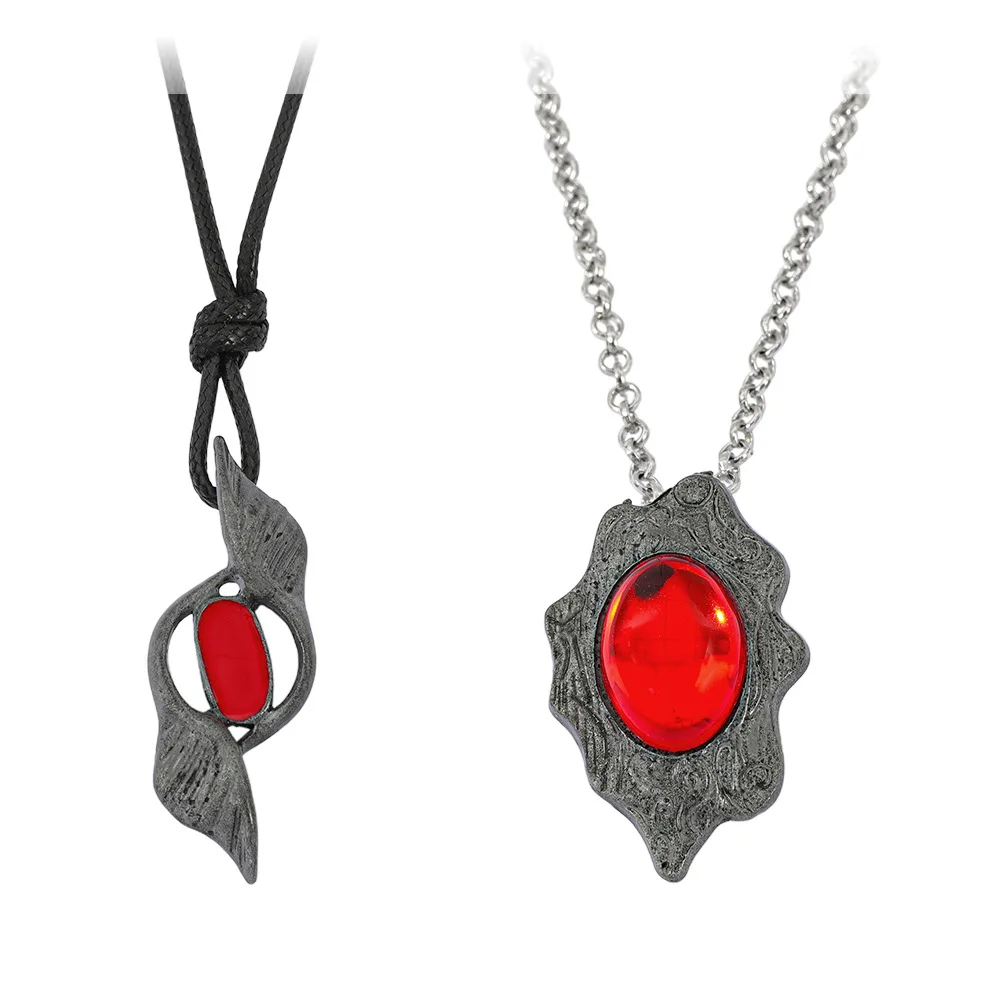 Devil May Cry 5 Dante Ruby Metal Pendant Necklace Creative Personality Cosplay Jewelry Accessory Gift for Men And Women
