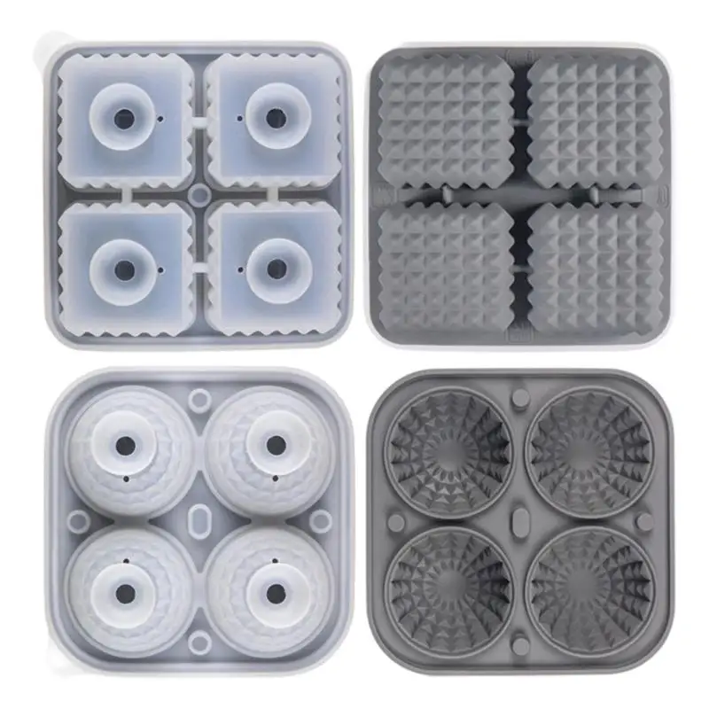 G6KF 2 แพ็ค Creative Geometric Ice Ice Cubes Molds Silicone Ice Ball Tray สำหรับค็อกเทลวิสกี้ Nonstick Kitchenwares