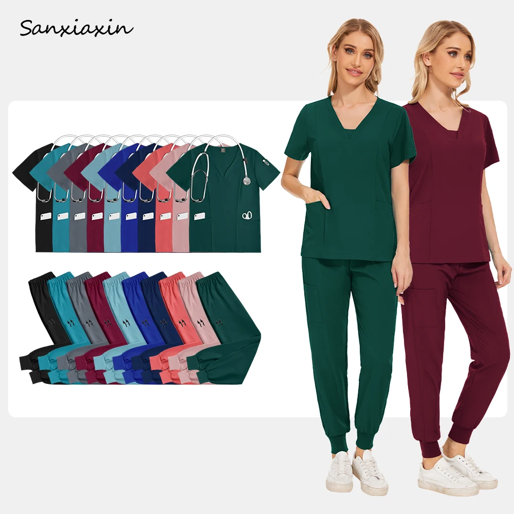 

Hospital Uniforms Medical Suit for Women Dentistry Scrubs Workwear Veterinary Surgical Suit Ladies Spa Uniforms Wholesale Price