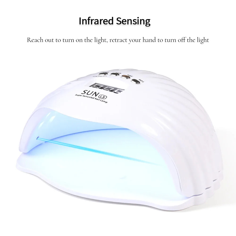 LINMANDA Sun L5 150w Uv Led Nail Lamp For Nails Led Nail Phototherapy Machine Manicure Tool With Motion Sensing Lcd Display