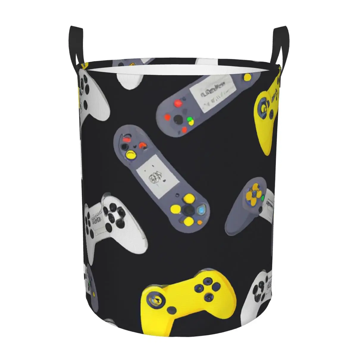 

Gaming Controllers Pattern Foldable Laundry Baskets Dirty Clothes Home Organizer Large Waterproof Bucket For Home Kids