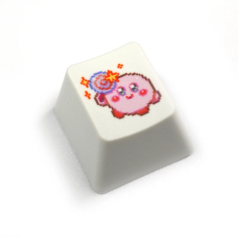 Pink Piggy Elf Anime Theme Keycaps 1pce Cute Cartoon Heat sublime Personality Pbt Keycaps no Transparent Mechanical Key Cap