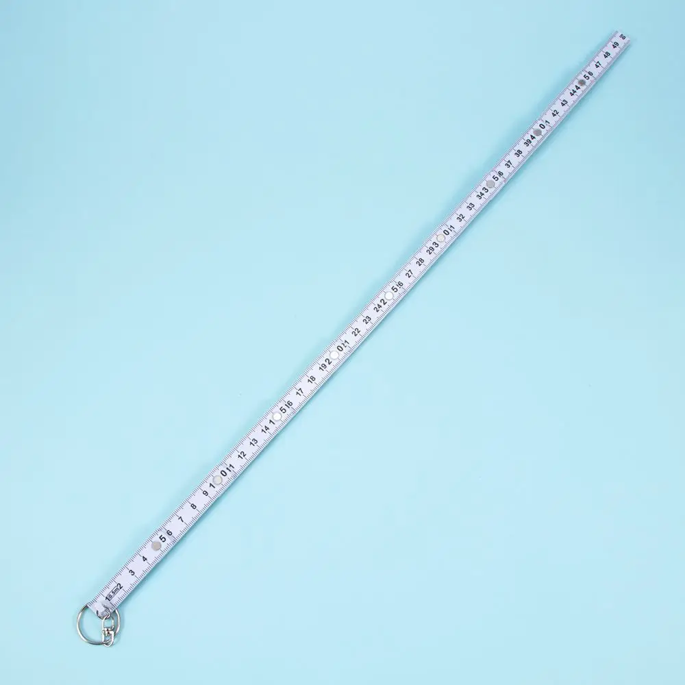 Durable Plastic Ruler Tape Fold Folding Key Chains Measure Carpenter Key Ring Measuring Tool