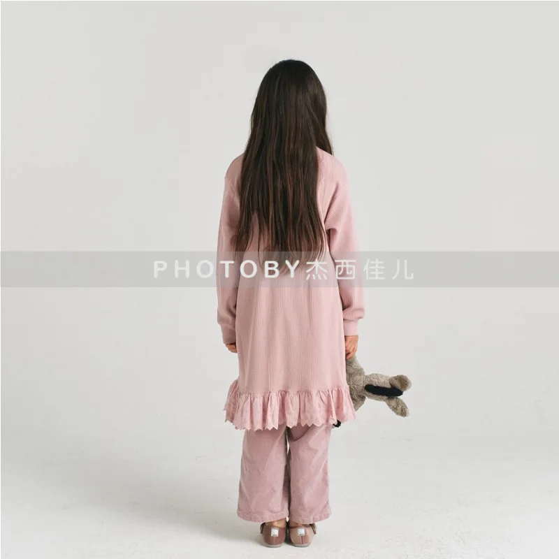 الفتيات الخريف الشتاء الهراء فستان 2025 جديد الكورية المألوف بسيط عادية اليومية بلون المرقعة فستان بكم طويل #4