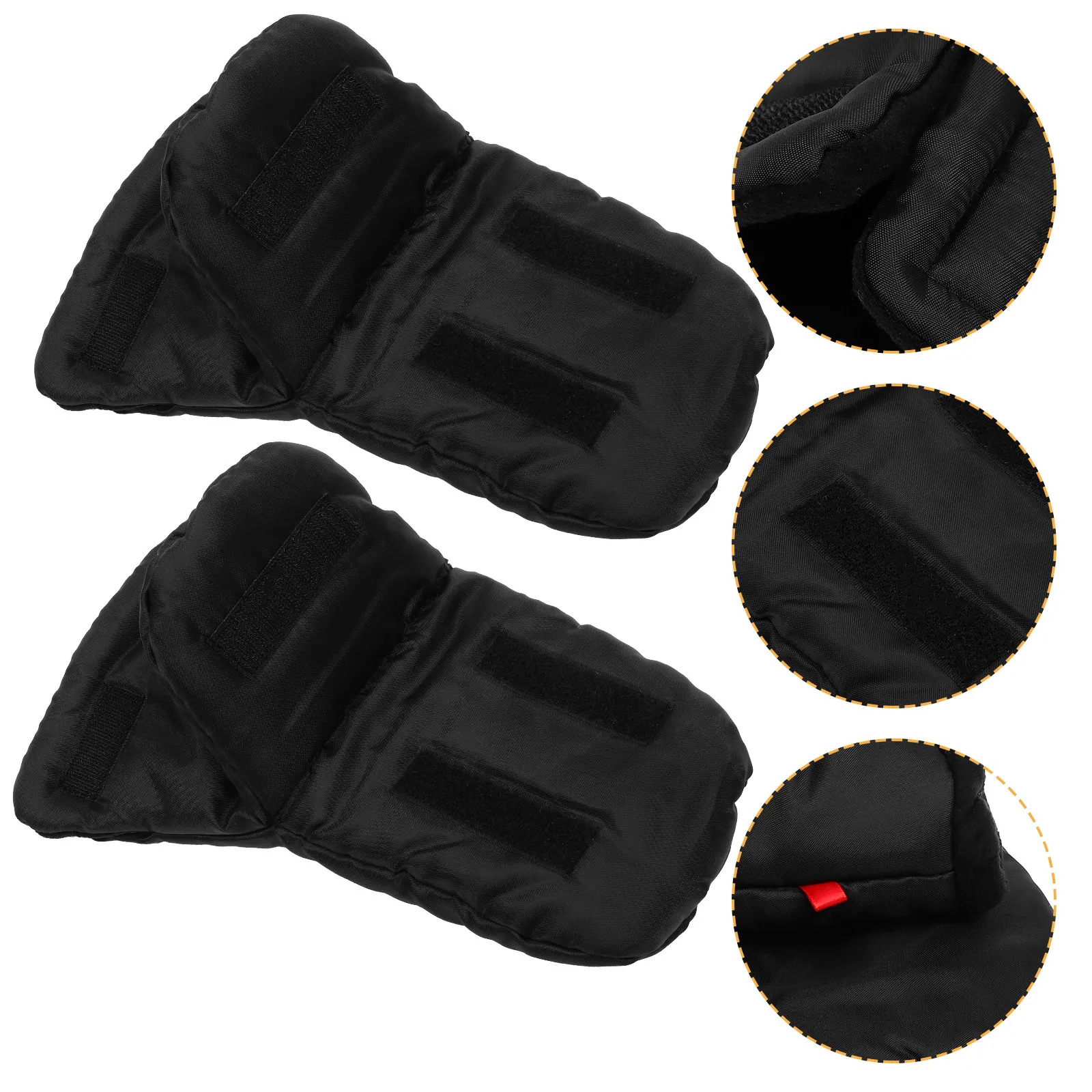 

1 Pair Warm Gloves Windproof Insulated Mittens For Winter Cold Weather Outdoor Use Detachable Design Oxford Cloth Cotton