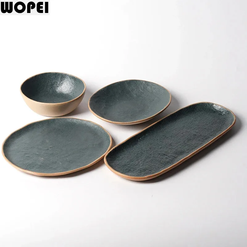 Creative Ceramic Plate Restaurant Dessert Sushi Plate Fruit Salad Plate Pasta Plates Sashime Plates Molecular Cuisine Tableware