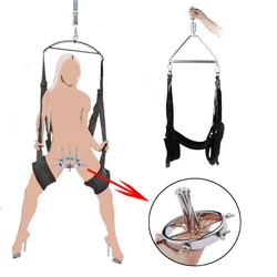 Sex Suspended Swing Hanging Door Metal Tripod Stents Open Legs Aid Sexual Furniture Sex Love Position Chair Anal Vagina Dilator