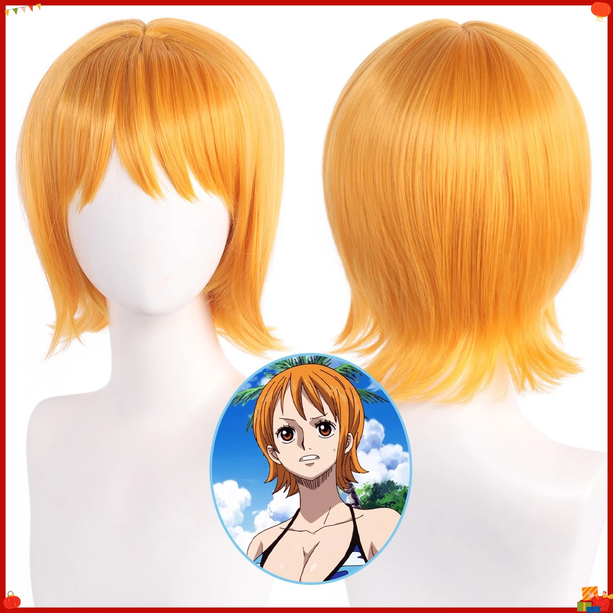 Synthetic Orange Short Wig Inspired By Anime-Orange Navigator for Women Cosplay Party Roleplay Costume Heat Resistant Fiber