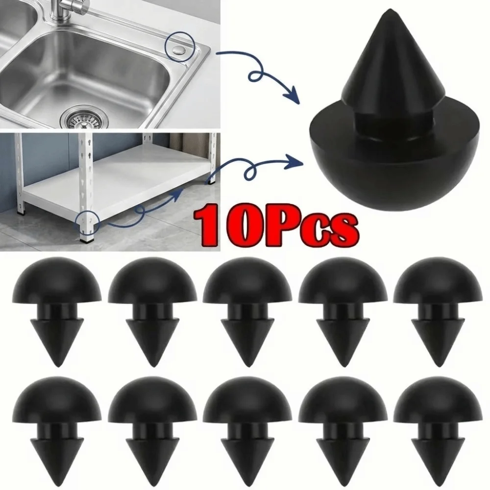 10PCS Pack 4.5mm Diameter Panel Hole Plugs Shock Absorbing Waterproof Sink Glass Lid Dustproof Rubber Bump Stop Camper Cookware
