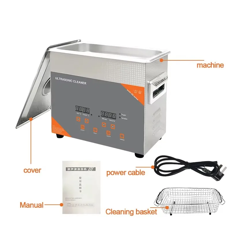 FanYing 3L 180W Ultrasonic Cleaner With Heater Timer Degas 40khz Wash Jewelry Ring Oil Rust Removal Surgical Clinic Dental Tool