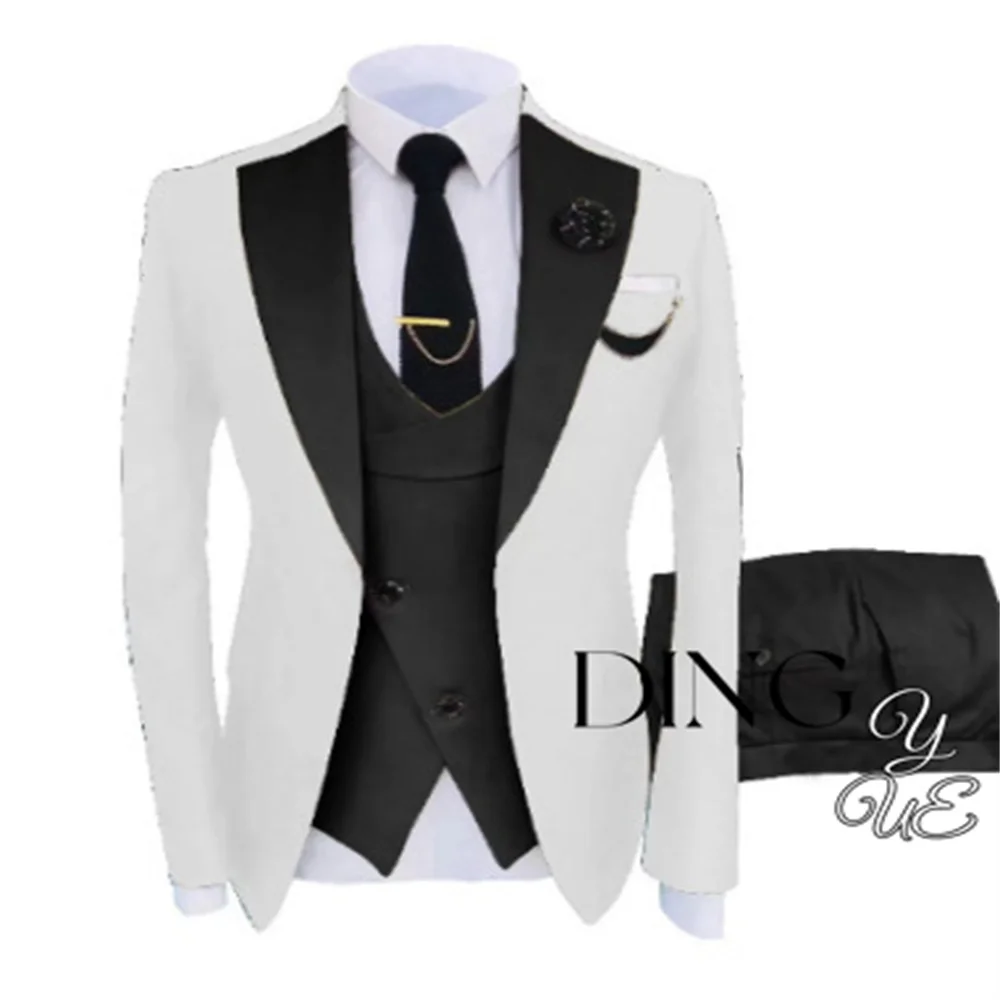 Classic Burgundy Slim Fit Custom Made Mens Suits 2024 Wedding Suits For Groom Tuxedos 3 Pieces Groomsmen Suits Best Man