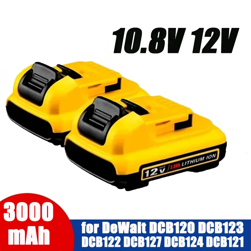 

Литий-ионный аккумулятор для DeWalt DCB120 DCB123 DCB122 DCB127 DCB124 DCB121, 3000 мАч, 12 В