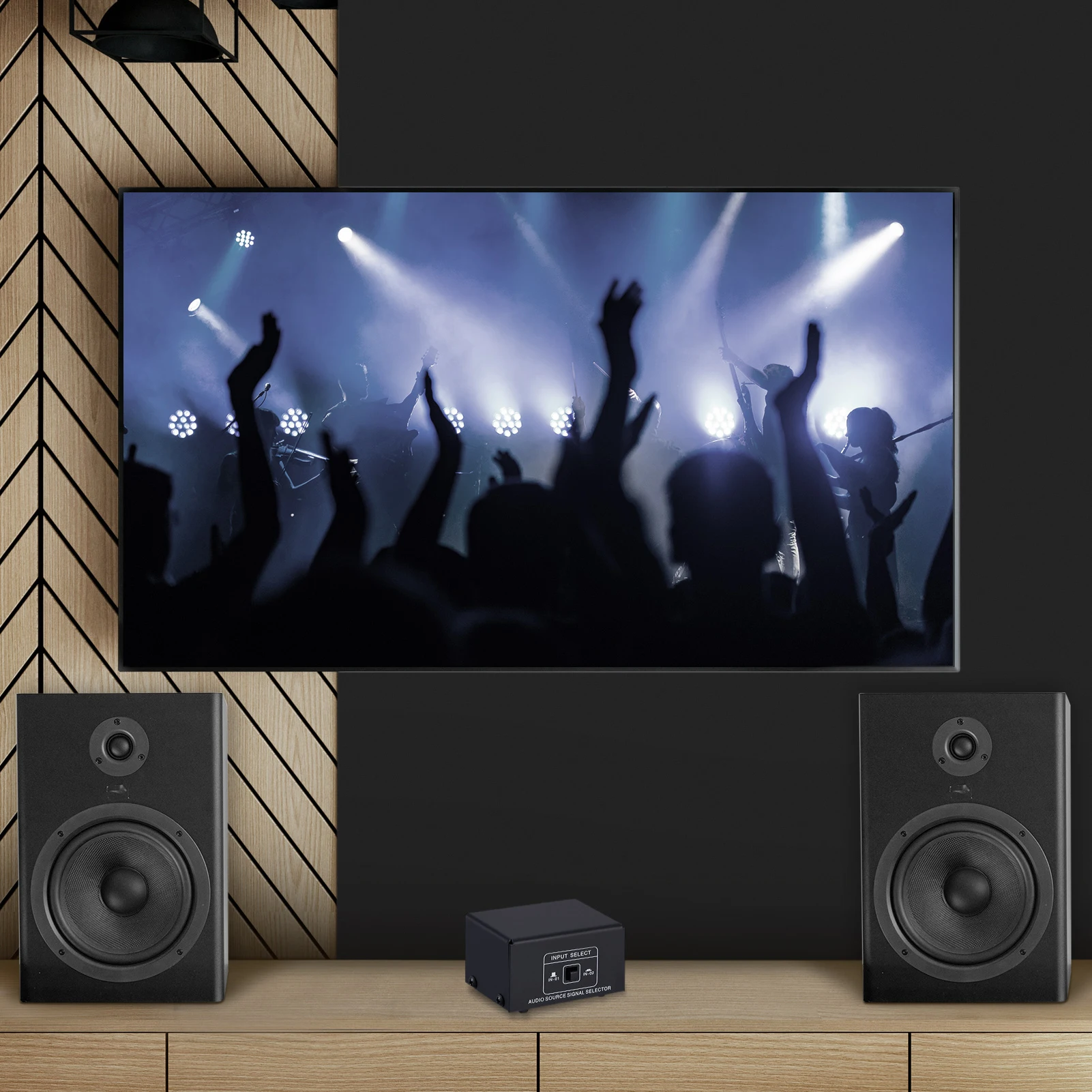 LYNEPAUAIO Audio Switcher RCA 2 in 1 Out / 1 in 2 Out A/B Switch Stereo Audio Splitter Box with No Distortion RCA Jack