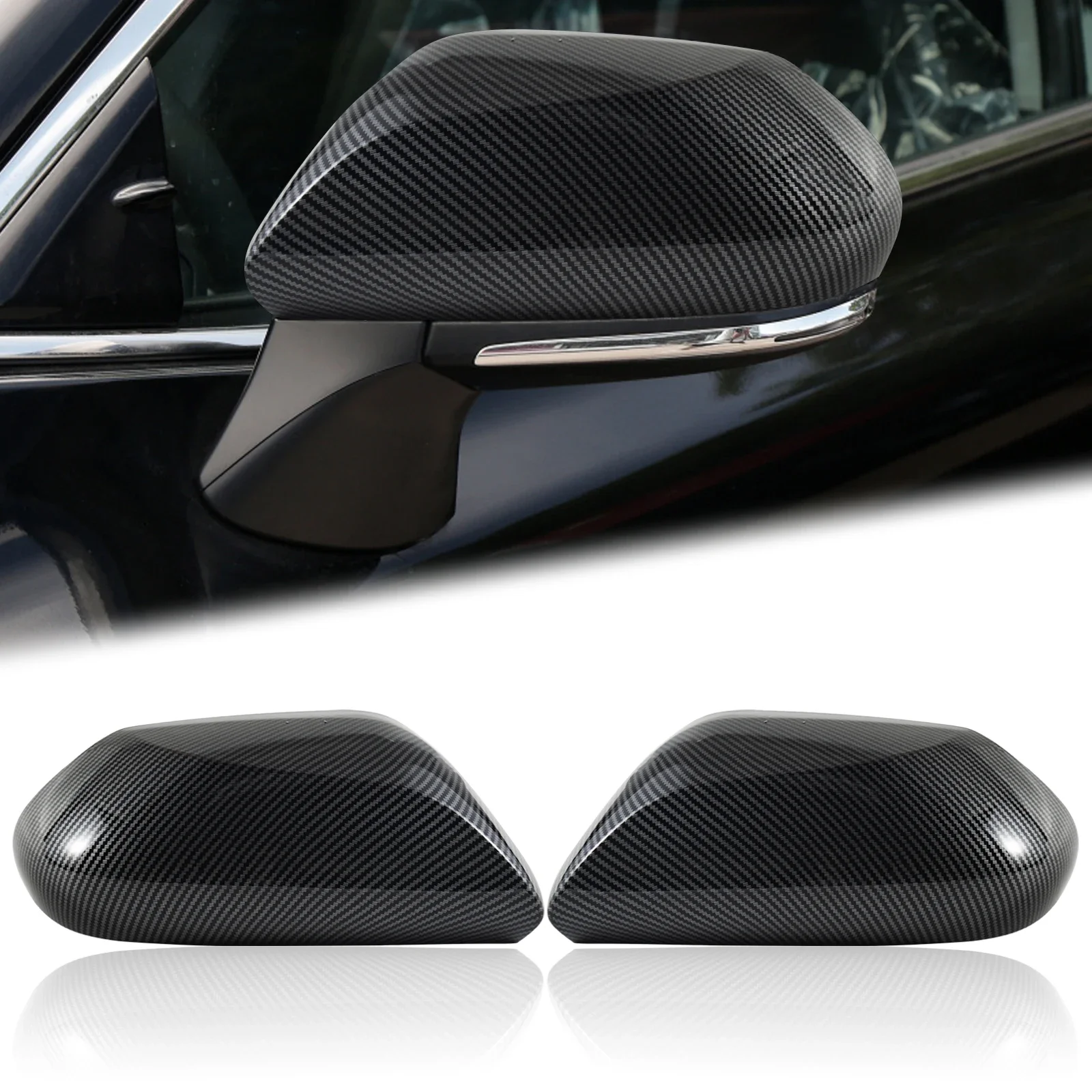 

Carbon Fiber Plastic Rearview Mirror Housing Fit For Toyota Camry 2018-2024 Protective Shell 87945-06130-A1 87945-06130-A0