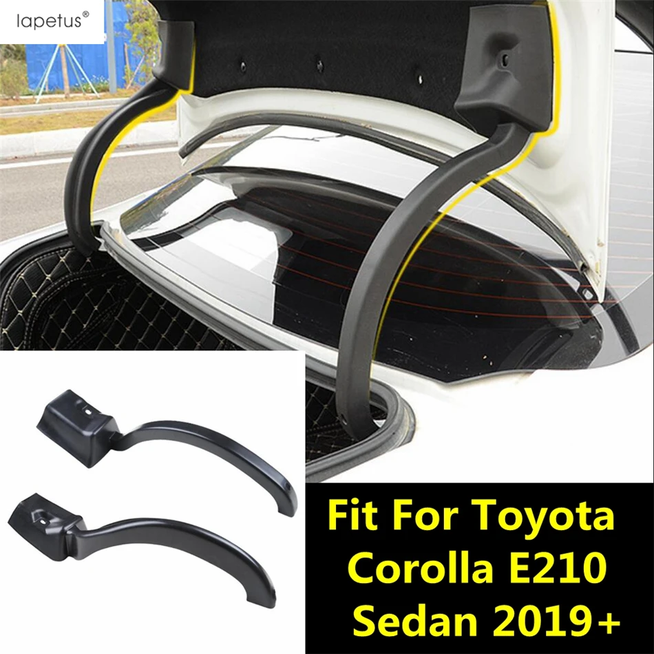 Car Rear Trunk Door Gate Tailgate Hinge Arm Cover Garnish Trim For Toyota Corolla E210 Sedan 2019 - 2024 Plastic Accessories 2pc