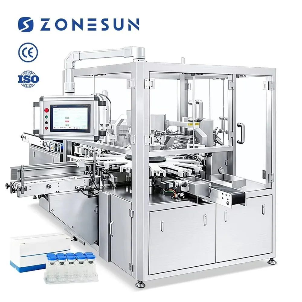 Automatic High Speed Vial Cartoning Machine Vertical Packaging Equipment with Vision Inspection Reject System for