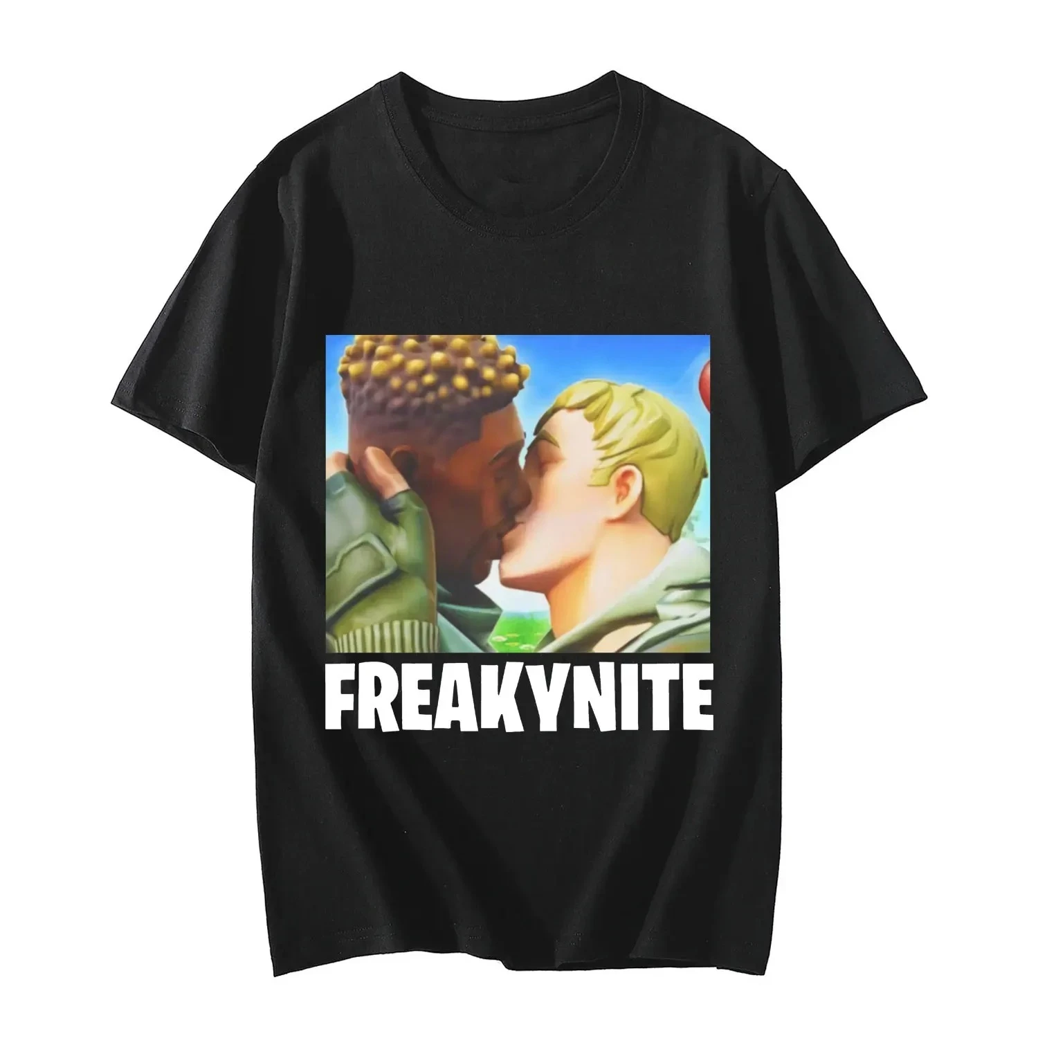 2025 Funny Meme Graphic T Shirts Freakynite Parody Brainrot Joke T-shirt Fashion Casual Loose Short Sleeve Tops Streetwear Women