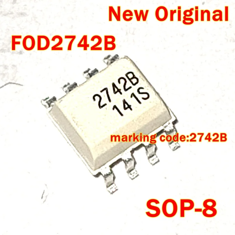 

1pcs to 100pcs FOD2742BR2 FOD2742B SOP-8 New Original marking code:2742B OPTICALLY ISOLATED ERROR AMPLIFIER