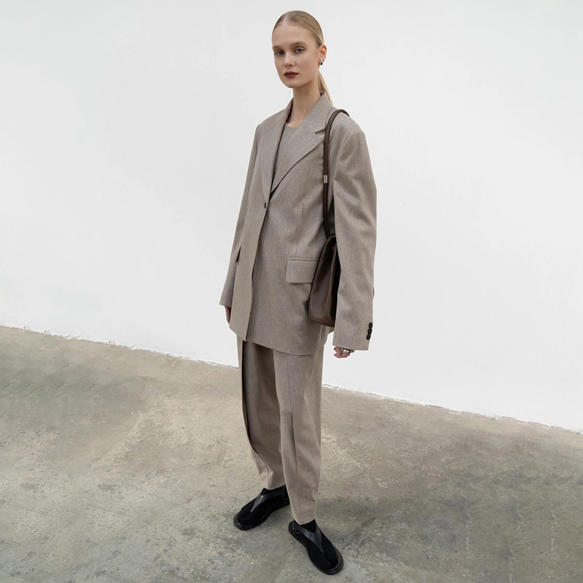 

Women's 2 Piece Suit One Button Blazer Business Casual Daily Office Work Outfits Chic Pantsuit Set Customize