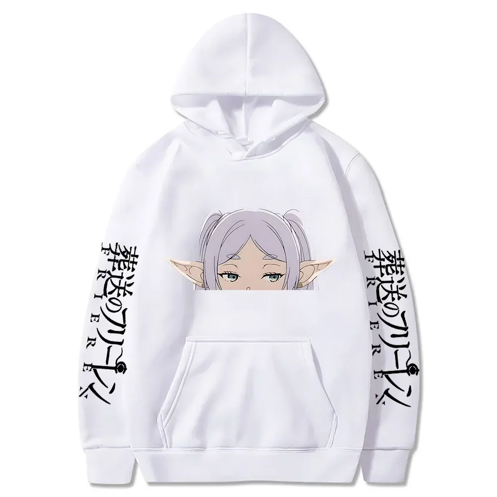 Frieren เสื้อฮู้ดดี้ขนาดใหญ่พิเศษสำหรับผู้หญิง, เสื้อแขนยาวชายและหญิงสตรีทแวร์ให้ความอบอุ่นในฤดูใบไม้ร่วงและฤดูหนาว