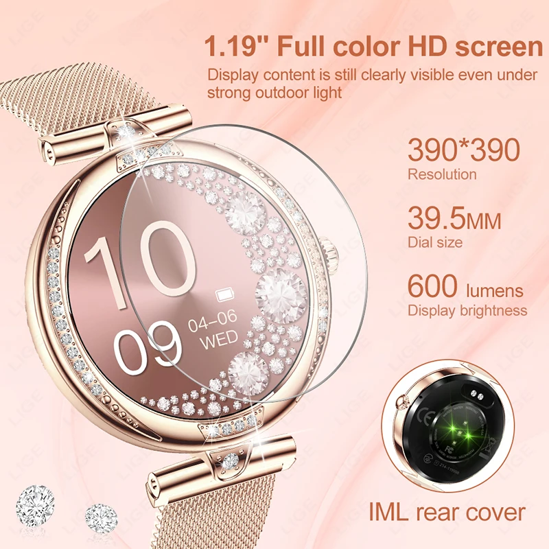 LIGE Fashion Woman Smartwatch - đánh giá và giá Smartwatch Angelo Watches