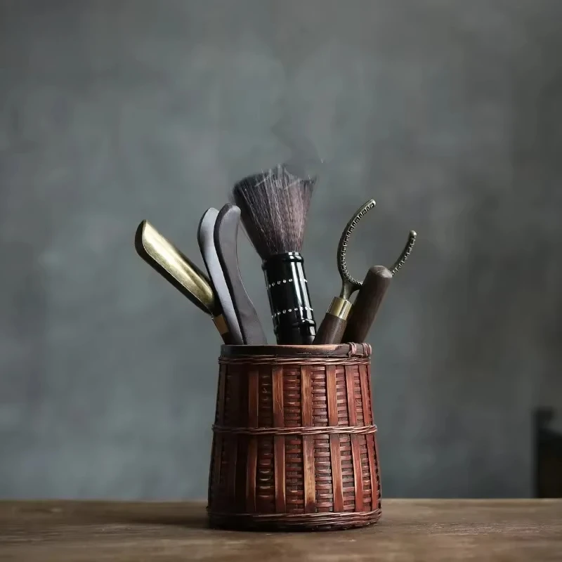 

Ebony Solid Wood Six Items Set Kung Fu Tea Utensils Set Tea Knife Tea Strainer