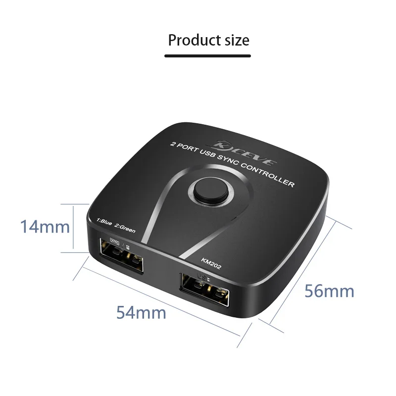 Imagem -02 - Jogo Kvm Switcher Usb Compartilhar Usb Teclado Mouse Internet Divisor Multi-função km Usb Interruptor Síncrono Controlador Usb Hub