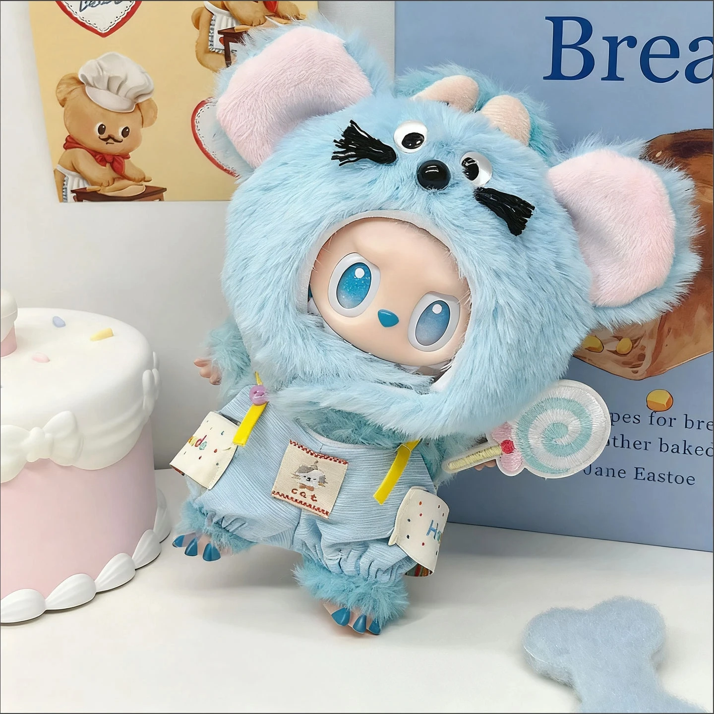 For Labubu Doll Mini Clothing Cute Cartoon Mouse Goofy Cosplay Costume Set Frog Doll House Accessories Birthday Gift Toys